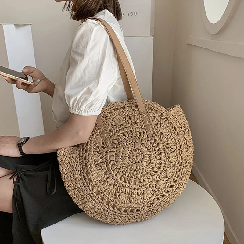 Round Straw Bag